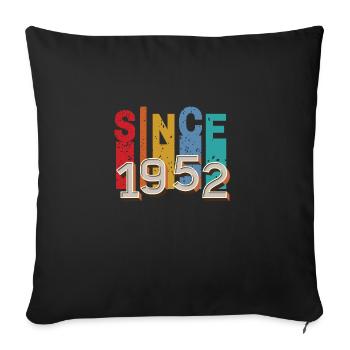 Seit 1952 retro - Sofakissenbezug 45 x 45 cm - Schwarz - Vorne