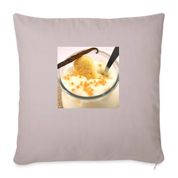 Juiciness dessert pudding in vanilla sauce - Sofa pillowcase 17,3'' x 17,3'' (45 x 45 cm) - light taupe - Front