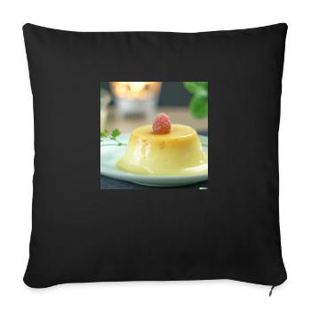 Crème pâtissière dans le pudding - Housse de coussin décorative 45 x 45 cm - noir - Devant