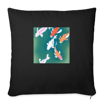 Koi in the Water - Sofakissenbezug 45 x 45 cm - Schwarz - Vorne