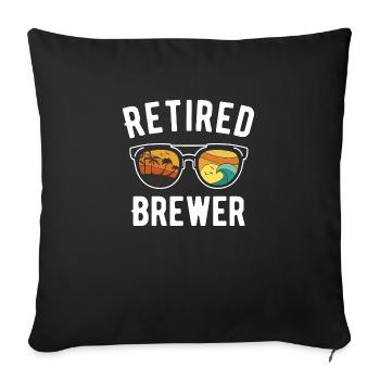 Designer de lunettes de soleil Brewer’s Beach Lifestyle retraité - Housse de coussin décorative 45 x 45 cm - noir - Devant