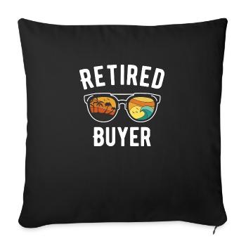 Retiree Beach Vacation Lunettes de soleil Conception graphique - Housse de coussin décorative 45 x 45 cm - noir - Devant