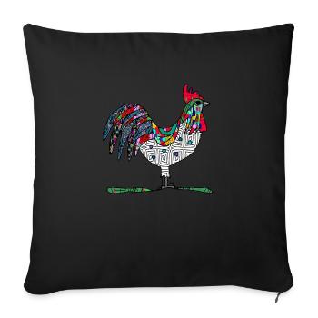 Rooster - Sofa pillowcase 17,3'' x 17,3'' (45 x 45 cm) - black - Front