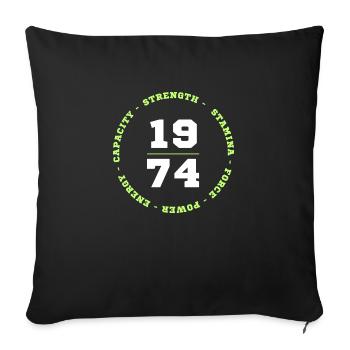 force-endurance-force-puissance-énergie-capacité - Housse de coussin décorative 45 x 45 cm - noir - Devant
