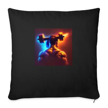 Too much Sports - Sofakissenbezug 45 x 45 cm - Schwarz - Vorne