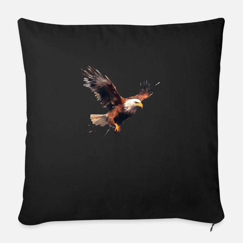Weißkopfseeadler im Flug Design Adler Jagdvogel - Sofakissenbezug 45 x 45 cm - Schwarz