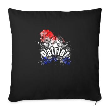 Retro fashion vintage cool 80s woman girl pop art - Sofa pillowcase 17,3'' x 17,3'' (45 x 45 cm) - black - Front