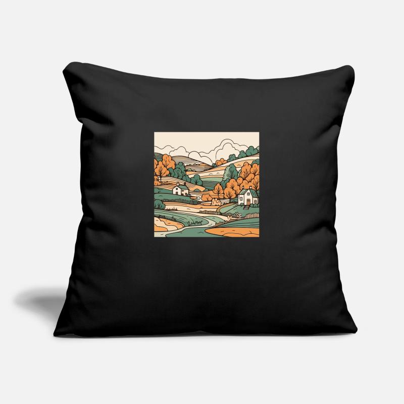 Paysage Housse de coussin décorative 45 x 45 cm