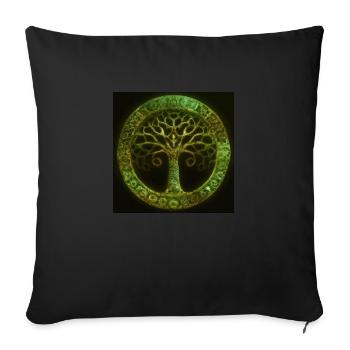 Celtic Tree of Life - Housse de coussin décorative 45 x 45 cm - noir - Devant