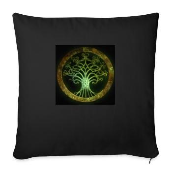 Celtic Tree of Life - Sofa pillowcase 17,3'' x 17,3'' (45 x 45 cm) - black - Front