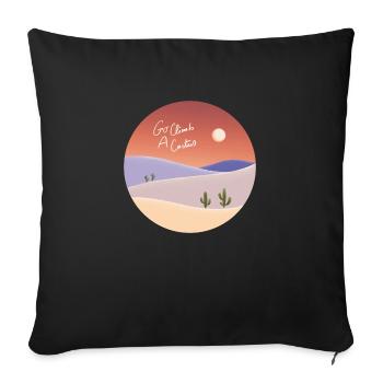 Go climb a cactus - Sofa pillowcase 17,3'' x 17,3'' (45 x 45 cm) - black - Front