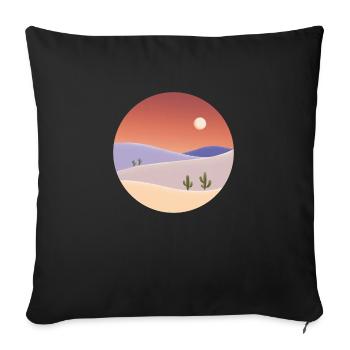Climb a cactus - Sofa pillowcase 17,3'' x 17,3'' (45 x 45 cm) - black - Front