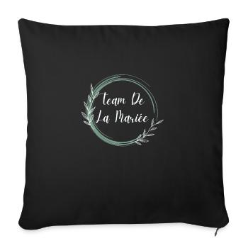 Team de la mariée floral - Housse de coussin décorative 45 x 45 cm - noir - Devant