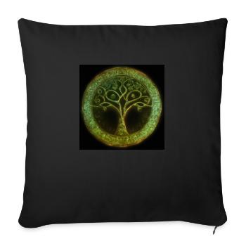 Celtic Tree of Life - Sofa pillowcase 17,3'' x 17,3'' (45 x 45 cm) - black - Front