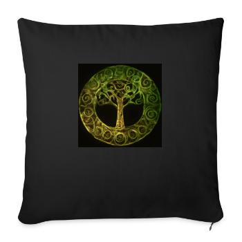 Celtic Tree of Life - Sofa pillowcase 17,3'' x 17,3'' (45 x 45 cm) - black - Front