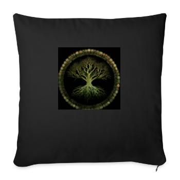 Celtic Tree of Life - Sofa pillowcase 17,3'' x 17,3'' (45 x 45 cm) - black - Front