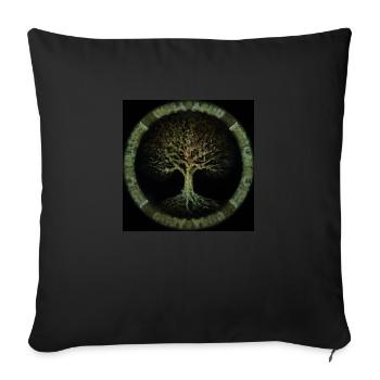 Celtic Tree of Life - Sofa pillowcase 17,3'' x 17,3'' (45 x 45 cm) - black - Front