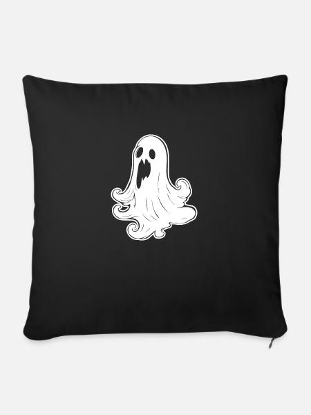 Ghost Ghosts Witching Hour Halloween - Pudebetræk 45 x 45 cm - sort