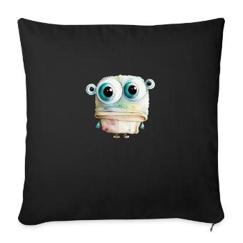 zWatercolor Monster Drawing - Sofa pillowcase 17,3'' x 17,3'' (45 x 45 cm) - black - Front