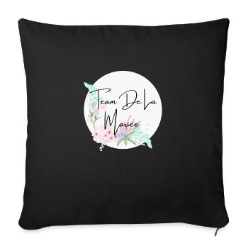 Team de la mariée floral - Housse de coussin décorative 45 x 45 cm - noir - Devant