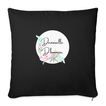 Demoiselle d'honneur - Housse de coussin décorative 45 x 45 cm - noir - Devant