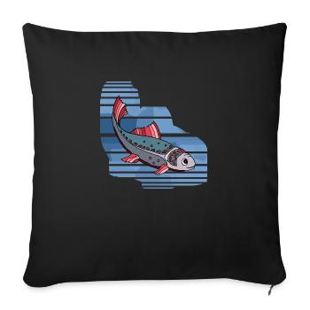 Poisson - Housse de coussin décorative 45 x 45 cm - noir - Devant