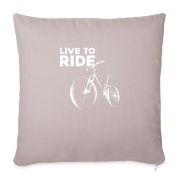 Vivre pour rouler - Housse de coussin décorative 45 x 45 cm - taupe clair - Devant