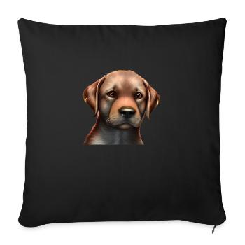 Labrador Retriever Labradorbesitzer Hundewelpe - Sofakissenbezug 45 x 45 cm - Schwarz - Vorne