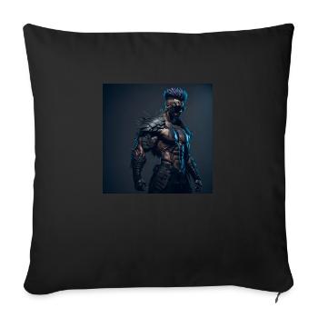 Futur Cyberpunkt Warrior - Housse de coussin décorative 45 x 45 cm - noir - Devant