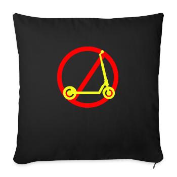 E-Scooter Scooter - Sofa pillowcase 17,3'' x 17,3'' (45 x 45 cm) - black - Front