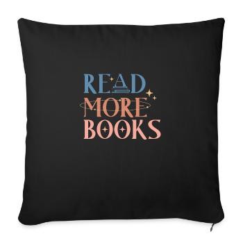Read more Books - Sofakissenbezug 45 x 45 cm - Schwarz - Vorne