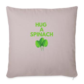 HUG A SPINACH - Sofa pillowcase 17,3'' x 17,3'' (45 x 45 cm) - light taupe - Front