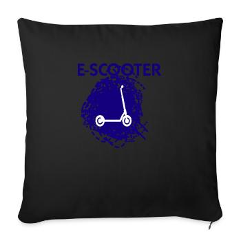 E-Scooter Roller Scooter - Sofakissenbezug 45 x 45 cm - Schwarz - Vorne