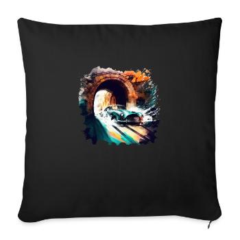 60s Classic Car Gift - Sofa pillowcase 17,3'' x 17,3'' (45 x 45 cm) - black - Front