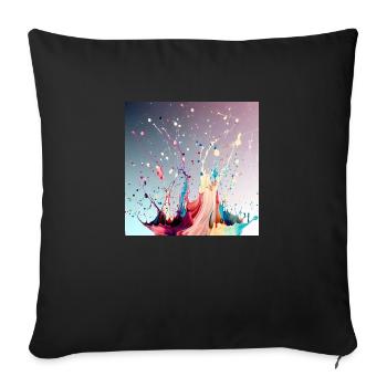 Splash art - Housse de coussin décorative 45 x 45 cm - noir - Devant