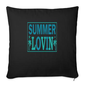 Summer Lovin - Sofakissenbezug 45 x 45 cm - Schwarz - Vorne