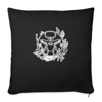 Insectes, bestioles, arthropodes - Housse de coussin décorative 45 x 45 cm - noir - Devant