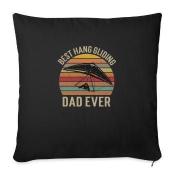 Best Hang Gliding Dad Ever - Sofa pillowcase 17,3'' x 17,3'' (45 x 45 cm) - black - Front