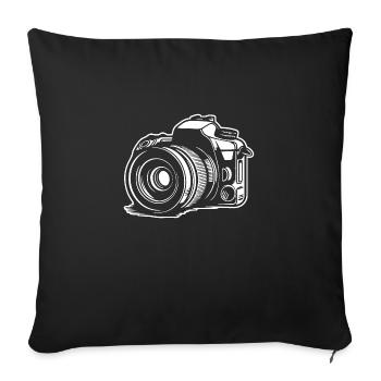 Photographer Photography Photography Camera - Sofa pillowcase 17,3'' x 17,3'' (45 x 45 cm) - black - Front