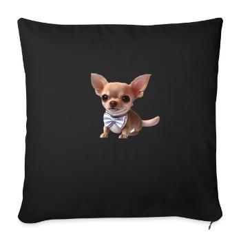 Chihuahua Chiens Chihuahua Chihuahua Chippy Dog Propriétaire - Housse de coussin décorative 45 x 45 cm - noir - Devant