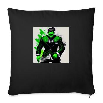 The green bodyguard - Sofa pillowcase 17,3'' x 17,3'' (45 x 45 cm) - black - Front