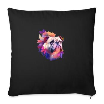 Bulldog - Sofa pillowcase 17,3'' x 17,3'' (45 x 45 cm) - black - Front