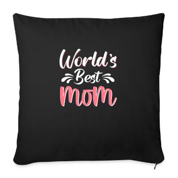 World ́s Best Mom - Sofa pillowcase 17,3'' x 17,3'' (45 x 45 cm) - black - Front