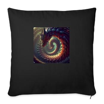 The Infinity Dragon - Sofa pillowcase 17,3'' x 17,3'' (45 x 45 cm) - black - Front