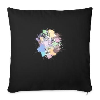 white Indian headdress pastel spots - Sofa pillowcase 17,3'' x 17,3'' (45 x 45 cm) - black - Front