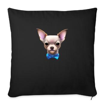 Chiens Chihuahua Chien Chihuahua Chihuahua Puppy Dog Propriétaires - Housse de coussin décorative 45 x 45 cm - noir - Devant
