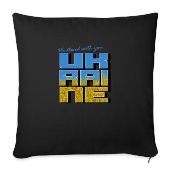 We stand with you - Sofa pillowcase 17,3'' x 17,3'' (45 x 45 cm) - black - Front
