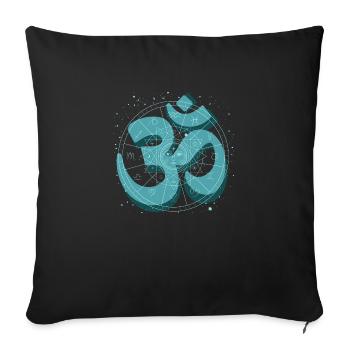om zeichen sternzeichen symbol spirit - Sofakissenbezug 45 x 45 cm - Schwarz - Vorne