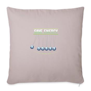 Save energy - Sofakissenbezug 45 x 45 cm - helles Taupe - Vorne