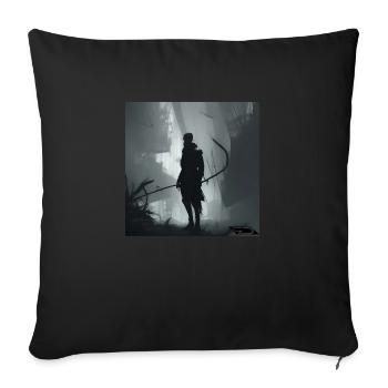 Dark side of the modern world 1 - Sofa pillowcase 17,3'' x 17,3'' (45 x 45 cm) - black - Front